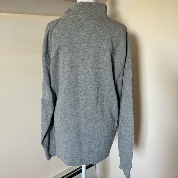 Men’s Perry Ellis Gray Quarter Zip Sweater size Large - Picture 3 of 5